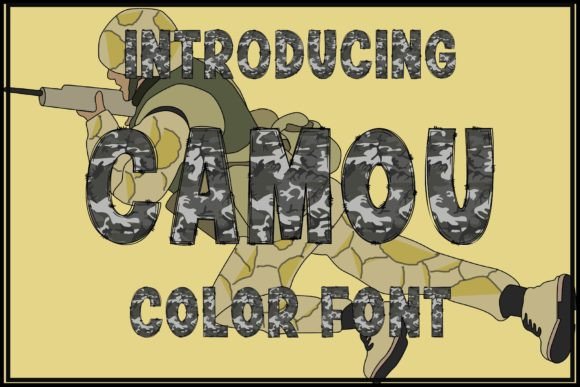 Camou: The Bold Military Camouflage Font for Impactful Design