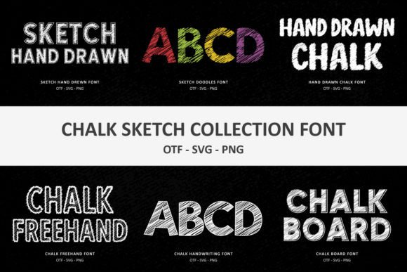 Chalk Sketch Collection: Authentic Texture for Modern Design