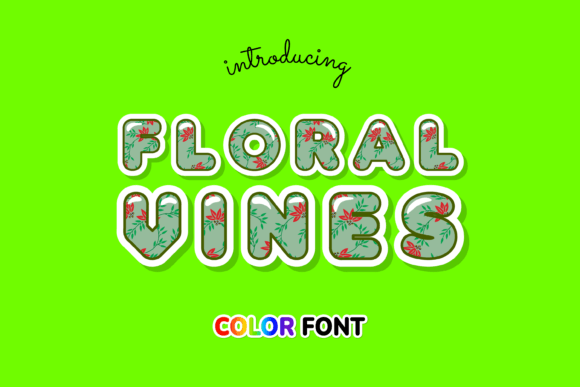 Floral Vines: A Botanical Color Font for Modern Designs
