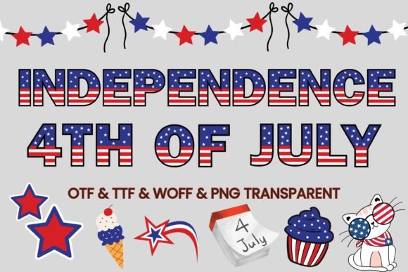 Independence 4th of July: A Festive Font for Your Creative Projects