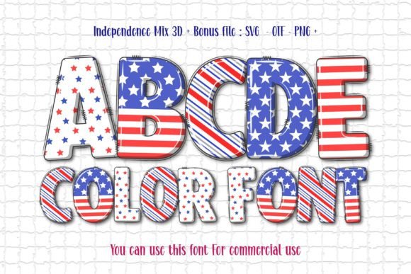 Independence Mix 3d: A Bold Font for Patriotic Designs