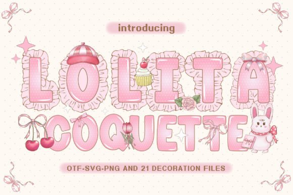 Lolita Coquette: A Font for Sweet & Whimsical Designs