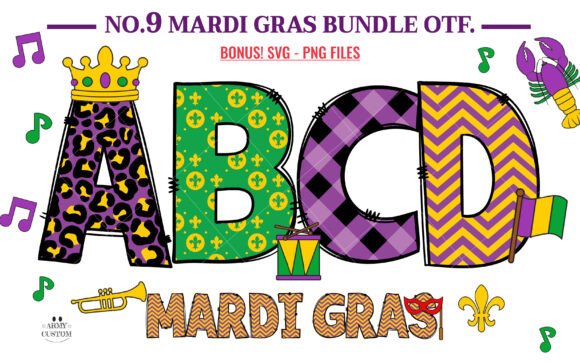 Mardi Gras Font Bundle No.9: Capturing Carnival Spirit