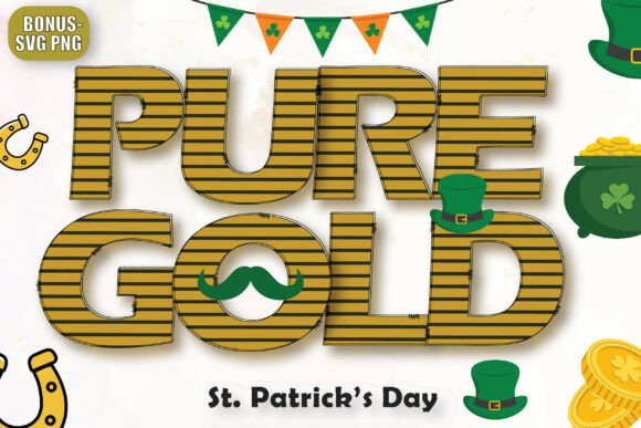 Patrick Line Yellow: A Bold Irish Theme Alphabet for Designers