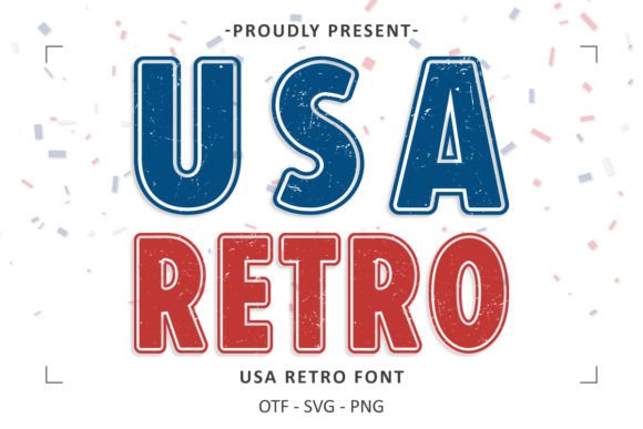 USA Retro: Capturing Patriotism in Every Letter