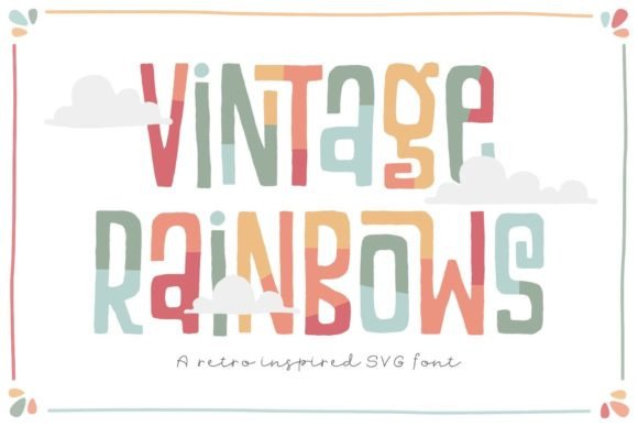 Vintage Rainbows: A Creative Font for Bold Branding
