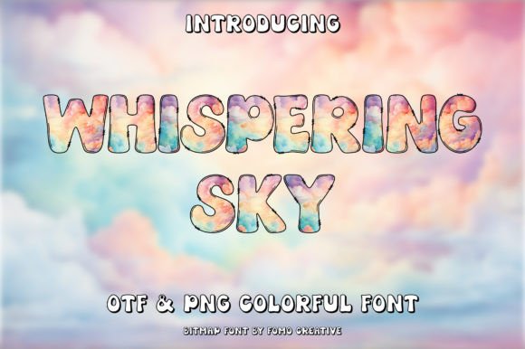 Whispering Sky: A Color Font for Modern Design